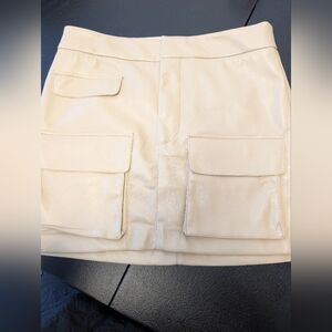 GREY LAB Beige Mini Skirt with Pockets